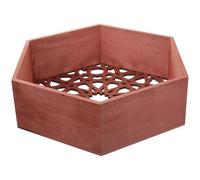 VANZACK Étagère Murale Hexagonale Bois Style Nordique Support Pot de Fleurs Suspendu Rangement Intérieur Multifonction pour Cuisine Salon Chambre