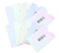 VANZACK Étui pour Carte Bancaire Anti RFID 10 Pièces Pet Aluminium | Protection et Rangement, Format Fin et Léger, Réutilisable, pour Carte D’identité et Usage en Voyage ou Achats