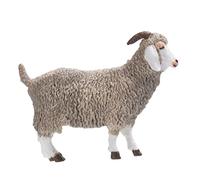 VANZACK Figurine Mouton Solide Simulée Matériau Écologique Ornement Angora Chèvre pour Décoration Ferme Garçon Fille et Réaliste Accessoire Photo Esthétique