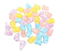 VANZACK Figurines Miniatures d'ours Phosphorescents en Résine 40 Pièces - Décoration Lumineuse pour Maison de Poupée, Bureau et Voiture - Ornements Animaux Féeriques pour Jardin