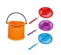 VANZACK Filet Attrape Insectes et Poissons pour Garçon Fille Manche Acier Inoxydable Filet Pliable pour Jeux Plein Extérieur Pratique et Couleur Aléatoire Couleur Aléatoire
