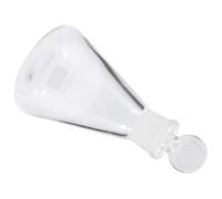 VANZACK Flacon Conique en Verre 100ml Bouchon Solide, Nettoyage Aisé, pour Usage en Laboratoire Scolaire et Cours de Chimie