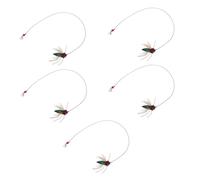 VANZACK Fly Shaped Cat Wand Refill Interactive Attachment for Indoor Kitten Teasing and Chasing Safe Lightweight Replacement Heads for Enhanced Play and Owner-Pet Bonding