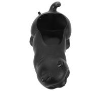 VANZACK Fontaine Cascade pour Bassin D’Aquarium en Céramique Noire Distributeur D’Eau Décoratif Cracheur D’Eau Figurine de Chat Ornementale pour Jardin et Intérieur Améliore