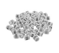 VANZACK Fournitures pour Pigeons - 100 Pièces De Pattes De Pigeon Bracelets De Cheville Confortables pour Pigeons De Course pour Lidentification