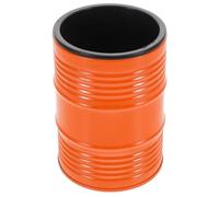 VANZACK Gobelet à Dés Double Couche en Fer Orange, Jeu de Dés Menteurs | Double Paroi, Forme de Seau, Prise Confortable, Résistante à L'usure, pour Ktv et Divertissement Domestique