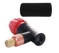 VANZACK Gonfleur Co2 pour Vélo Gonfleur de Pneus de Vélo Alliage Léger Support de Pression Stable avec Valve de Contrôle et Housse en Mousse pour VTT Cyclisme Extérieur et Urgences