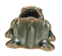 VANZACK Grenouille Ornement en céramique Fontaine d'eau Fontaine de Bassin Solaire Fou Decoration Jardin décoration Jardin Grenouille pour l'extérieur Grenouille de la Cascade de la Cour