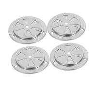 VANZACK Grille De Ventilation pour Four Et Fumoir en Acier Inoxydable 4 Pièces, Aération Barbecue Résistante Haute Température, Plaque D’évacuation Ronde pour Cuisson Uniforme Et Séchage