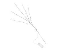 VANZACK Guirlandes Lumineuses LED Décoratives pour Arbre 20 Lampes Blanc Chaud Branche Argentée Plastique Et Fil De Fer Alimentation Pile AA Décoration Maison Photo 2 Pièces