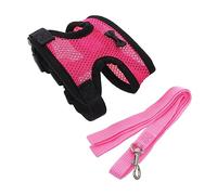 VANZACK Harnais De Dressage pour Poulets Ajustable en Maille Respirante Rose Taille s pour Poules, Canards Et Oies, Sangle Confortable avec Nœud Décoratif, Promenade Extérieure Animale