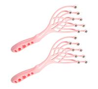 VANZACK Head Scalp Massager Tool 2 Pcs Claw Design Plastic Scratcher With Steel Balls For Scalp Stimulation Travel And Birthdays