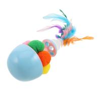 VANZACK Interactif pour Chat Gobelet à Plumage, Stimulation Mentale | Usage Intérieur, Effet Herbe à Chat, pour Chaton, Plastique et Pompon, Format Gobelet