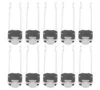 VANZACK Interrupteur Tactile à Deux Broches pour Circuits Imprimés, Plastique Blanc et Cuivre, Intégration Compacte, Réponse Précise, pour Réparation Pcb et Électronique Diy, Lot de 40