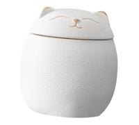 VANZACK Jarre Céramique Forme De Chat Mignonne Conteneur De Stockage De Thé Et Aliments Pot Décoratif pour Thé Urne pour Animaux Céramique Pratique Et Multi-Fonctionnel pour Et