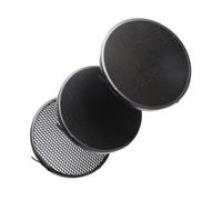 VANZACK Jeu de 3 Grilles Alvéolées pour Flash Photo 10° 30° 50° - Accessoire Diffusion Lumière Directionnelle - Kit Nid D’Abeille pour Équipements Photo Professionnel