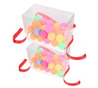 VANZACK Jeux de Société pour Enterrement de Vie de Jeune Fille Coffret 2 Jeux Twerk 2 Boîtes 20 Balles de Ping-Pong Colorées Jeu Physique en Intérieur pour Fête et Animation de Groupe