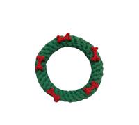VANZACK Jouet Morsure de Chien Dog Toys Jouet Anneau de Corde de Jouet en Peluche pour Chien Mini Peluches Fournitures pour Animaux de Compagnie Jouets à mâcher pour Chien Green