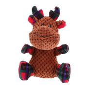 VANZACK Jouet Peluche Renne pour Chien Balle à Mâcher Couineuse Jouet Doux pour Chiens Intérieur Cadeau De Noël pour Chiot