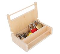 VANZACK Jouets Éducatifs Montessori Bois pour Tout Petits Boîte à Verrouillage avec Mécanismes Variés pour Développer Les Compétences Cognitives et Renforcer Les Liens Familiaux