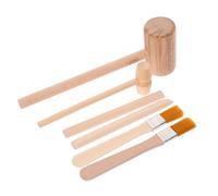 VANZACK Kit de Doutils Bois pour Garçon Fille Marteau et Pinceau Ergonomiques pour Fouilles Archéologiques Dapprentissage de Creusage Gemme pour Développement Créatif