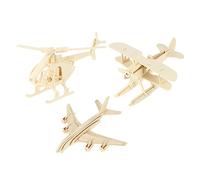 VANZACK Kit Maquette Avion Bois Éducatif pour Garçon Fille Puzzle Modèle Avion de Ligne Hélicoptère Construction Bois pour Garçons et Filles