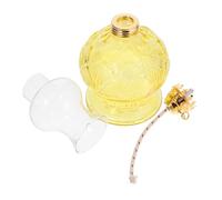 VANZACK Lampe à Pétrole Vintage Verre avec Réservoir Transparent Lampe à Huile Réglable et Anti-Vent pour Éclairage Urgence et Décoration Intérieure