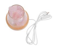 VANZACK Lampe Ambiance Pierre de Cristal Élégante Lampe Parfumée sans Huile Essentielle Veilleuse Nuit pour Chambre Bureau et Salon Lumière Chaleureuse Relaxante