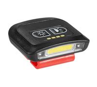 VANZACK Lampe Frontale LED Rechargeable Clip pour Chapeau Lumière Portable Orientable Haute Luminosité pour Camping et Travail Extérieur