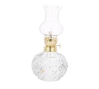 VANZACK Lampe Kérosène Verre Vintage pour Décoration Intérieure et Extérieure Lampe Huile Rétro pour Table et Cheminée Lanterne Urgence Style Ancien Compatible Mèche
