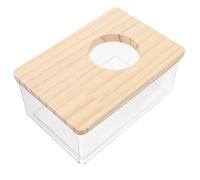 VANZACK Lavabo pour Hamster Salle De Bain avec Bac À Litière Confortable Idéal pour Petits Animaux Souris Et Gerbilles