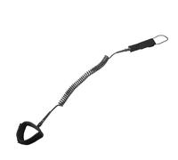 VANZACK Leash de Surf, Corde de Sécurité pour Paddle Board, 7mm, Tressé, Noir, Rail Saver, Boucle Double Verrouillage, pour Surf et Kayak