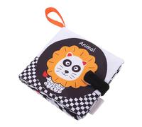 VANZACK Livre en Tissu pour Bébé Jouet D'éveil Éducatif, Noir et Blanc Motifs Animaux, Doux Polyester Peau de Pêche, Développement Cognitif et Sensoriel, Bébé Dès la Naissance,