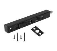 VANZACK Loquet Encastré en Acier Inoxydable Noir, Design Boîte | Installation Cachée, Style Moderne Élégant, pour Porte Française, Garage, Double Battant, Usage Polyvalent