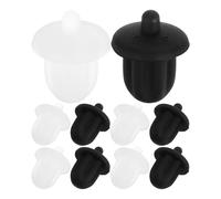 VANZACK Lot de 10 Bouchons Anti-poussière en Silicone 6,35 Mm, Noir et Transparent, pour Prises Microphone, Lecteur Dvd et Port Casque, Protection Flexible la Poussière pour Usage Audio
