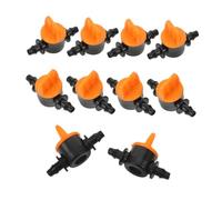 VANZACK Lot de 10 Mini Vannes D'arrêt pour Micro-Tubes 4/7 en Abs, Raccords D'irrigation Goutte à Goutte pour Jardin, Balcon Et Potager, Vanne Réglable De Débit pour Contrôle Précis De l'eau