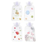 VANZACK Lot de 10 Pochettes Chauffe-Mains en PVC Transparentes, Mini Taille, Chauffe-Mains Mignon D'injection d'eau Chaude, Portable et Étanche, pour l'hiver, Usage Élève et Extérieur