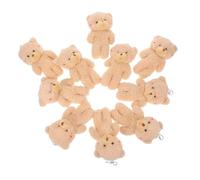 VANZACK Lot de 10 Porte-clés Ours en Peluche Mignons pour Paquet Mini Ours en Peluche Doux en Coton PP Design Adorable et Tactile Confortable pour Garçon et Filles et Adultes