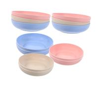 VANZACK Lot de 12 Gamelles pour Chat Mignonnes Et Peu Profondes en Plastique Empilables Faciles À Ranger Idéales pour Les Chatons Et Les Animaux À Pattes Courtes