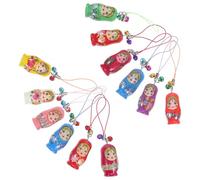 VANZACK Lot de 12 Porte-clés Poupées Traditionnelles Colorées, Petites Dragonnes en Nylon pour Téléphone Portable, Cordons Courts Multifonctions Adaptés aux Étuis, Couleur Aléatoire