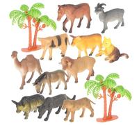 VANZACK Lot de 12 Set de Figurines d'animaux Ferme en Plastique Coloré Taille Moyenne Jouets Éducatifs pour Tout-Petits 1 à 3 Ans pour Aire de Jeu et Décoration de Fête Enfantine