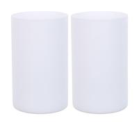 VANZACK Lot de 2 Abat-Jours Cylindriques en Verre Blanc Lait Opaque, Diamètre 90 MM, Hauteur 150 MM, Compatibles E27, Abat-Jour de Lampe de Bureau Suspendre pour Éclairage Intérieur