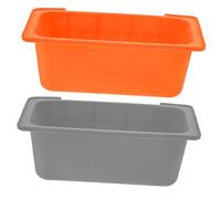 VANZACK Lot De 2 Bacs À Graisse Pliables en Pierre Noire pour Barbecue Bacs À Graisse Bacs À Passoires Bouilloires Paniers De Cuisine Kit De Rangement Poêles À Wok Gel De Silice