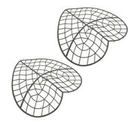 VANZACK Lot de 2 Bases de Cœur Grille pour Arrangements Floraux, Support Métallique Robuste pour Couronnes DIY, Décoration Saint-Valentin et Mariage, pour Porte et Table, 2 Pièces