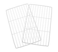 VANZACK Lot de 2 Étagères Blanches en Fil Métallique 28×17 CM pour Congélateur Séparateurs de Rangement à Grosse Capacité Panier de Congélation Compatibles Réfrigérateur la Cuisine et