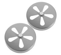 VANZACK Lot de 2 Grilles d'Aération en Acier Inoxydable Rondes Diamètre 115 CM Orifice de Dissipation de Chaleur Réglable pour Four Barbecue Climatiseur et Foyer Extérieur