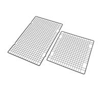 VANZACK Lot de 2 Grilles de Refroidissement Antiadhésives pour Pâtisserie en Acier Inoxydable Grosse et Petite Tailles Support pour Séchage et Refroidissement Desserts Usage Maison et
