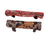 VANZACK Lot de 2 Manchons Anti-Brûlure pour Poignée de Théière Tissu Isolant Résistant à la Chaleur Housses Décoratives Marron Dragon et Rouge Protection Thermique Réutilisable Cuisine