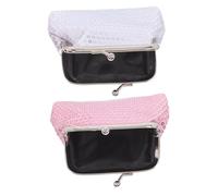 VANZACK Lot de 2 Mini Portefeuilles pour Fille en Polyester avec Fermeture à Clip, Petit Porte-Monnaie Scintillant et Compact pour Fêtes et Usage Quotidien