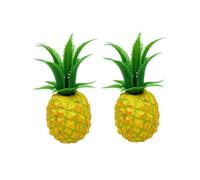 VANZACK Lot de 2 Modèles D’Ananas Artificiels en Plastique Taille S Simulation Réaliste de Fruits Décoration pour Maison Bureau et Accessoires Photo Fruits Artificiels pour Décoration